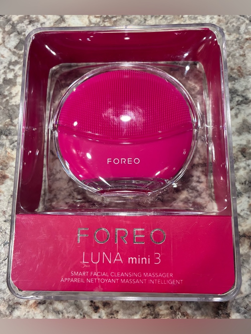 FOREO LUNA mini 3 Smart Facial Cleansing Massager New/Sealed Pink Compact